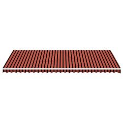 Tissu de remplacement pour auvent Orange et marron 6x3,5 m 