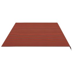 Tissu de remplacement pour auvent Orange et marron 6x3,5 m 
