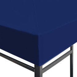 Toile supérieure de belvédère 310 g/m² 4x3 m Bleu 
