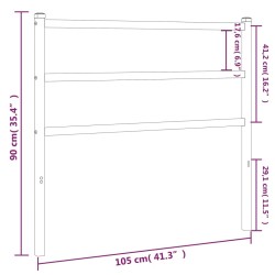 Tête de lit métal noir 100 cm 