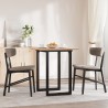 Table à manger cadre en O 60x60x75,5cm bois de pin massif acier 