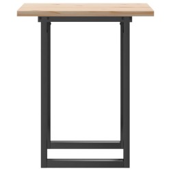 Table à manger cadre en O 60x60x75,5cm bois de pin massif acier 