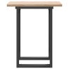 Table à manger cadre en O 60x60x75,5cm bois de pin massif acier 