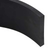 Bordure en caoutchouc de chasse-neige noir 150x10x1 cm 