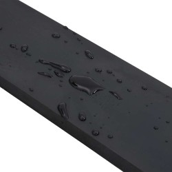 Bordure en caoutchouc de chasse-neige noir 150x10x1 cm 
