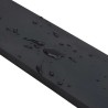 Bordure en caoutchouc de chasse-neige noir 150x10x1 cm 
