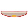 Tapis d'escalier 20 pcs rouge 56x17x3 cm 