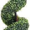 Plante de buis artificiel en spirale avec pot Vert 100 cm 