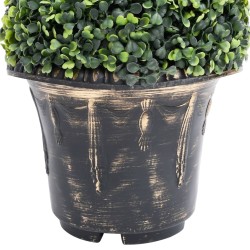 Plante de buis artificiel en spirale avec pot Vert 100 cm 
