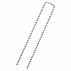 Piquets de sol en forme de U 50 pcs 20x4 cm acier galvanisé 