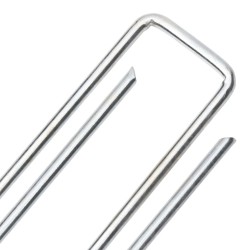 Piquets de sol en forme de U 50 pcs 20x4 cm acier galvanisé 