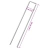 Piquets de sol en forme de U 50 pcs 20x4 cm acier galvanisé 