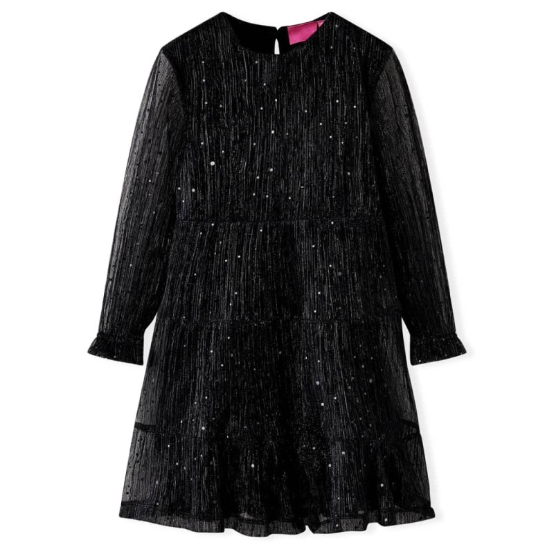 Robe à manches longues pour enfants noir 140 