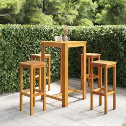 Ensemble de bar de jardin 5 pcs Bois d'acacia solide 