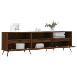 Meuble TV chêne marron 150x30x44,5 cm bois d'ingénierie 