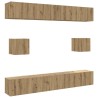 Ensemble de meuble TV mural 6 pcs chêne artisanal 