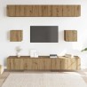 Ensemble de meuble TV mural 6 pcs chêne artisanal 