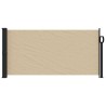 Auvent latéral rétractable beige 100x500 cm 