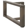 Pieds de table basse en T, 2 pièces, noir, 60 x 25 x (30-31) cm, acier 