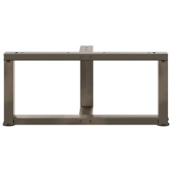 Pieds de table basse en T, 2 pièces, noir, 60 x 25 x (30-31) cm, acier 