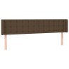 Tête de lit avec oreilles Marron Foncé 183x16x78/88 cm Tissu 
