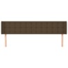 Tête de lit avec oreilles Marron Foncé 183x16x78/88 cm Tissu 