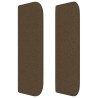 Tête de lit avec oreilles Marron Foncé 183x16x78/88 cm Tissu 