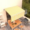 Auvent rétractable automatique avec store 3,5x2,5 m Jaune blanc   
