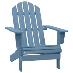 Chaise de jardin Adirondack bois de sapin massif bleu 
