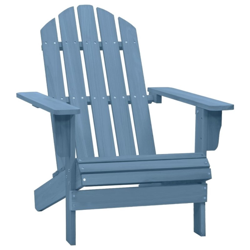 Chaise de jardin Adirondack bois de sapin massif bleu Chaise de jardin Adirondack bois de sapin massif bleu
