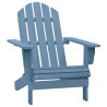 Chaise de jardin Adirondack bois de sapin massif bleu 