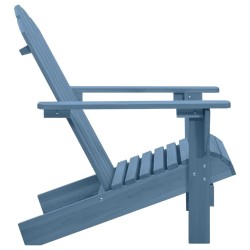 Chaise de jardin Adirondack bois de sapin massif bleu 