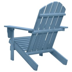 Chaise de jardin Adirondack bois de sapin massif bleu 