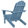 Chaise de jardin Adirondack bois de sapin massif bleu 