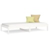 Lit de jour sans matelas blanc 80x200 cm bois de pin massif 