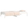 Lit de jour sans matelas blanc 80x200 cm bois de pin massif 
