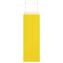 Sacs en papier 50 pcs avec poignées jaune 21x11x31 cm 