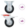 12 pcs Roulettes 100 mm 