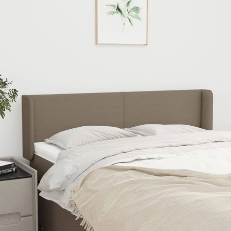 Tête de lit avec oreilles Taupe 147x16x78/88 cm Tissu 