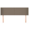 Tête de lit avec oreilles Taupe 147x16x78/88 cm Tissu 