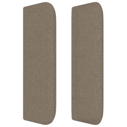 Tête de lit avec oreilles Taupe 147x16x78/88 cm Tissu 