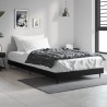Cadre de lit sans matelas noir 90x190 cm bois ingénierie 
