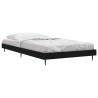 Cadre de lit sans matelas noir 90x190 cm bois ingénierie 