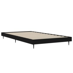 Cadre de lit sans matelas noir 90x190 cm bois ingénierie 