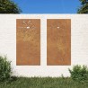 Décorations murales de jardin 2pcs 105x55 cm design de fleur 