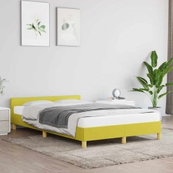 Cadre de lit sans matelas vert 120x200 cm tissu 