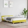 Cadre de lit sans matelas vert 120x200 cm tissu 