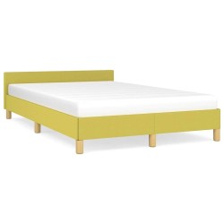 Cadre de lit sans matelas vert 120x200 cm tissu 
