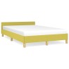 Cadre de lit sans matelas vert 120x200 cm tissu 