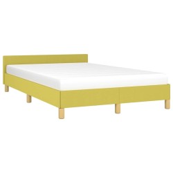 Cadre de lit sans matelas vert 120x200 cm tissu 